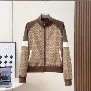 COACH stand-up collar stitching jacket